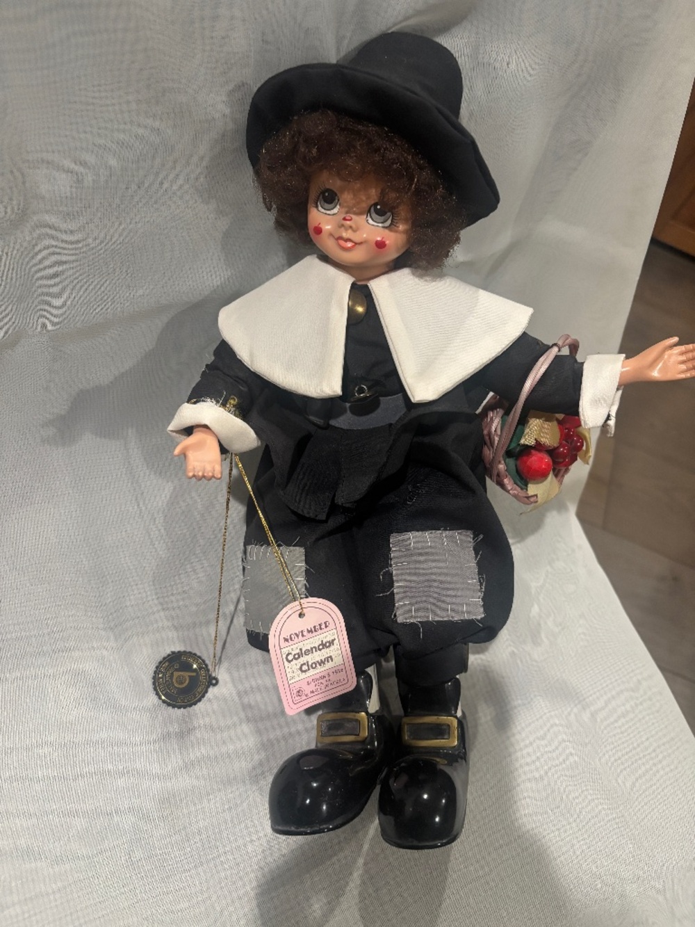 Vintage 1986 Brinn's November Calendar Clown Doll
